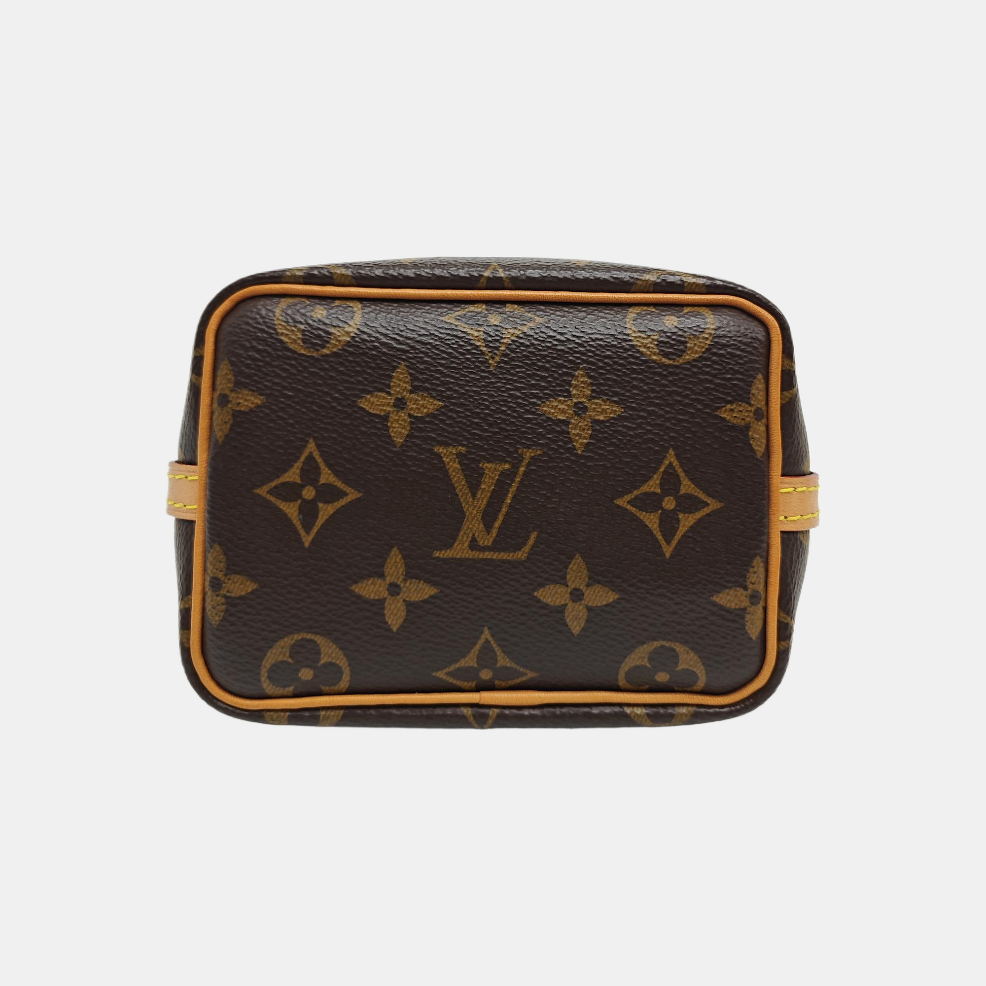 NÉONOÉ Nano Monogram Coated Canvas Brown