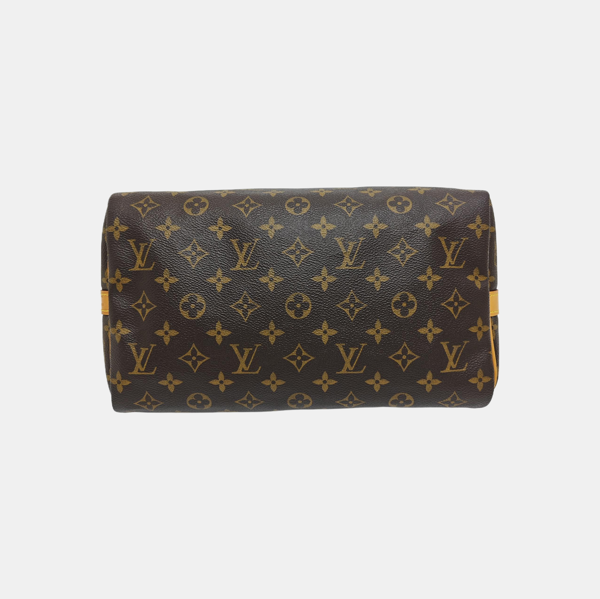SPEEDY 30 Monogram Coated Canvas Brown