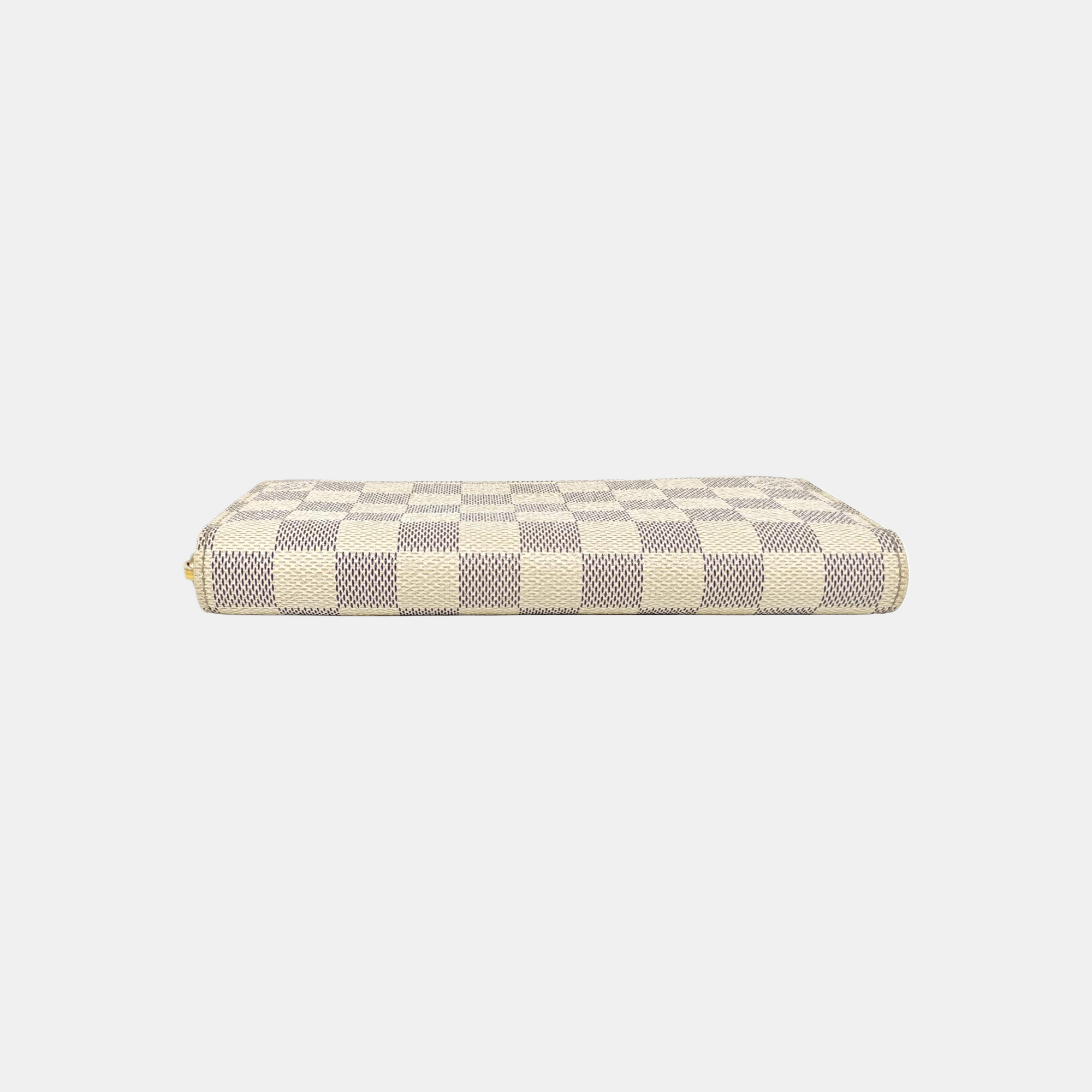 ZIPPY Damier Azur Coated Canvas White Wallet