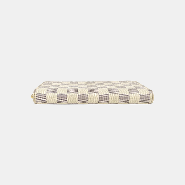 ZIPPY Damier Azur Coated Canvas White Wallet