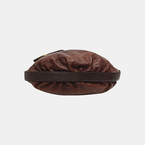Monogram Calfskin Top Handle Bag Brown