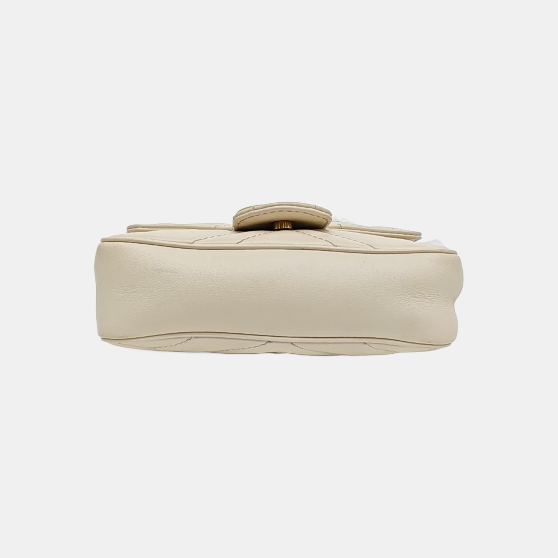 GG Marmont Mini Quilted Calfskin White