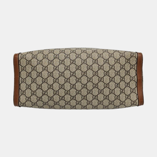Padlock Medium Monogram Coated Canvas Beige