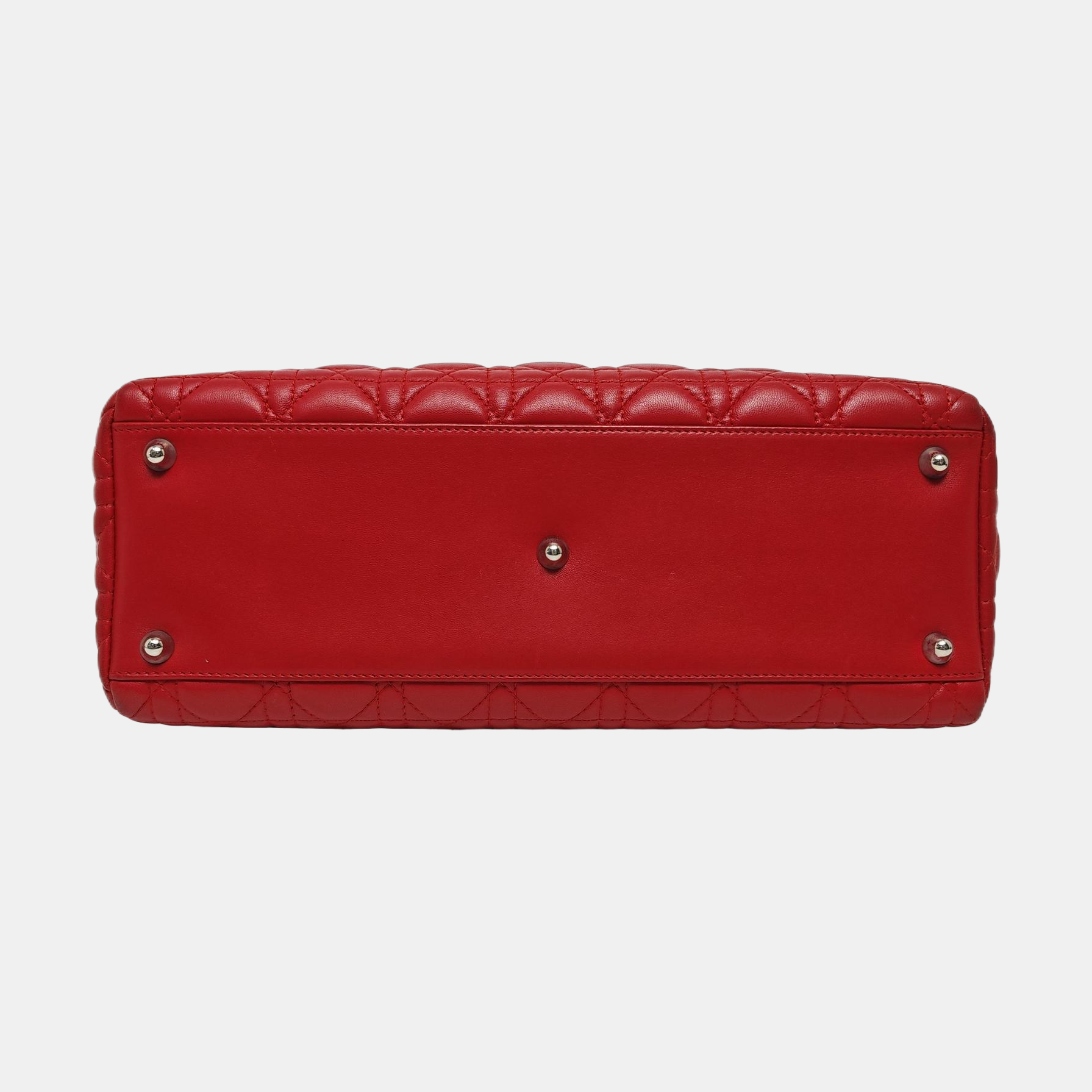 Authenticated pre-owned  Lady Dior Large Lambskin Red - Tote Bag at Looply