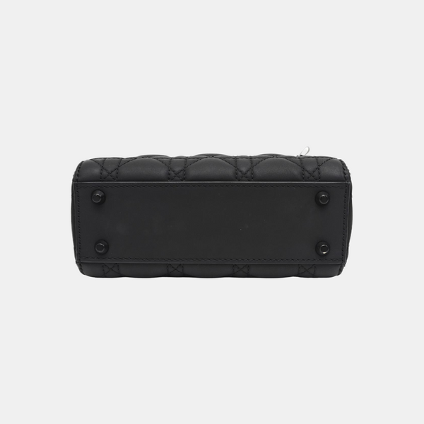 Lady Dior Mini Cannage Calfskin Black