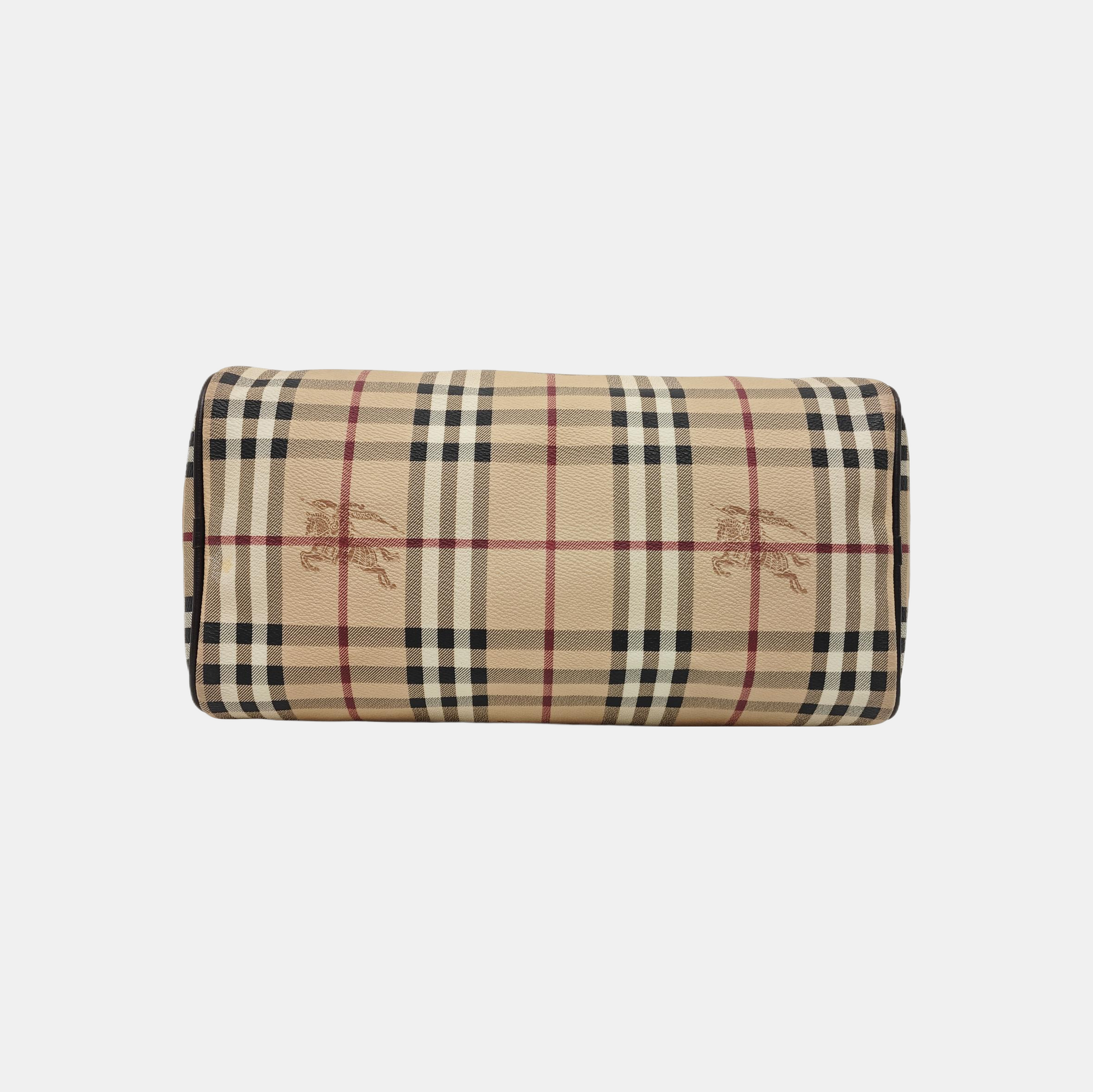 Coated Canvas Top Handle Bag Beige