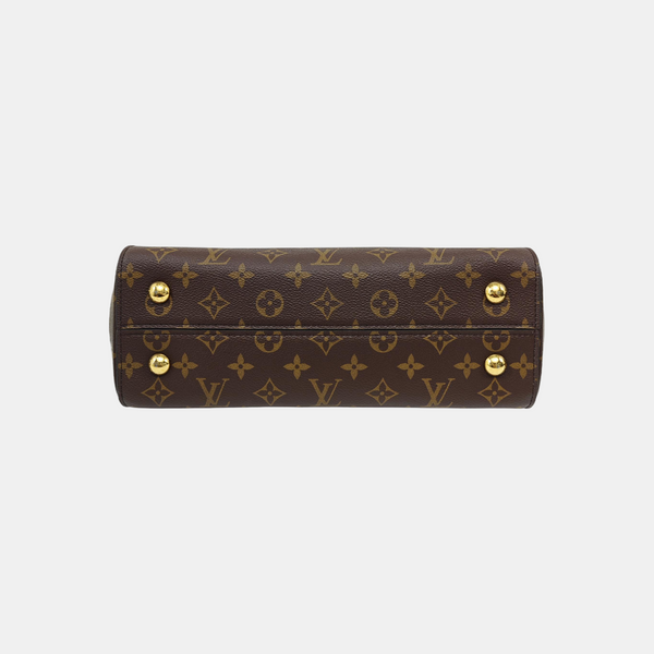CLUNY MM Monogram Coated Canvas Brown
