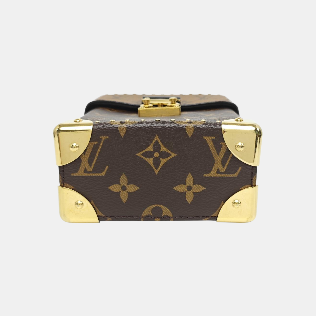 CAMERA BOX Monogram Coated Canvas Brown