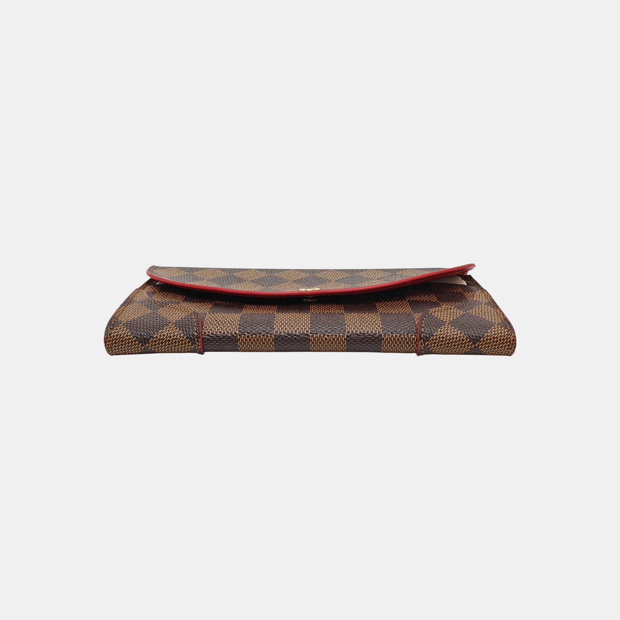 CAÏSSA Damier Ebene Coated Canvas Brown Wallet