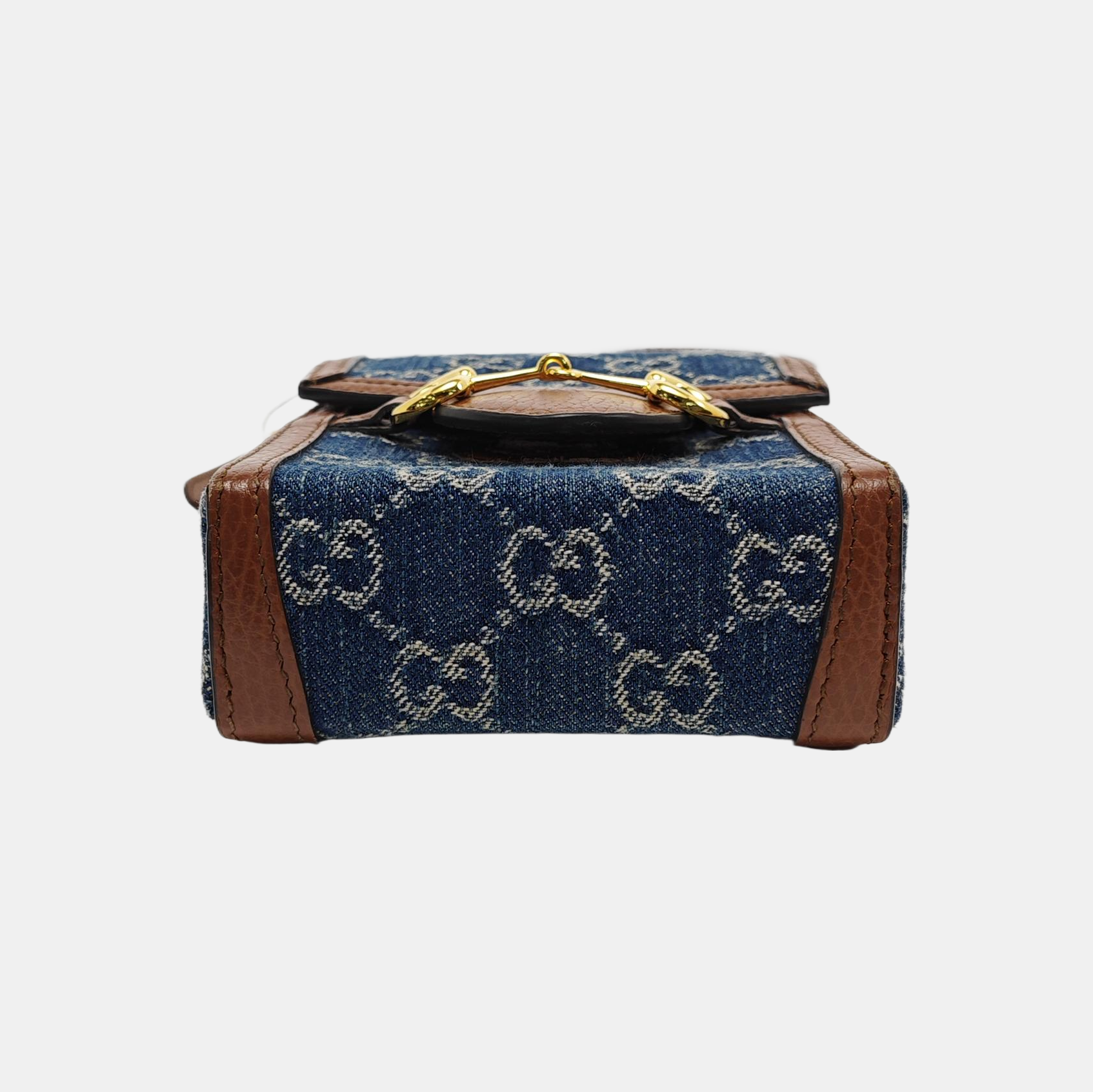 Horsebit 1955 Mini Monogram Denim Blue