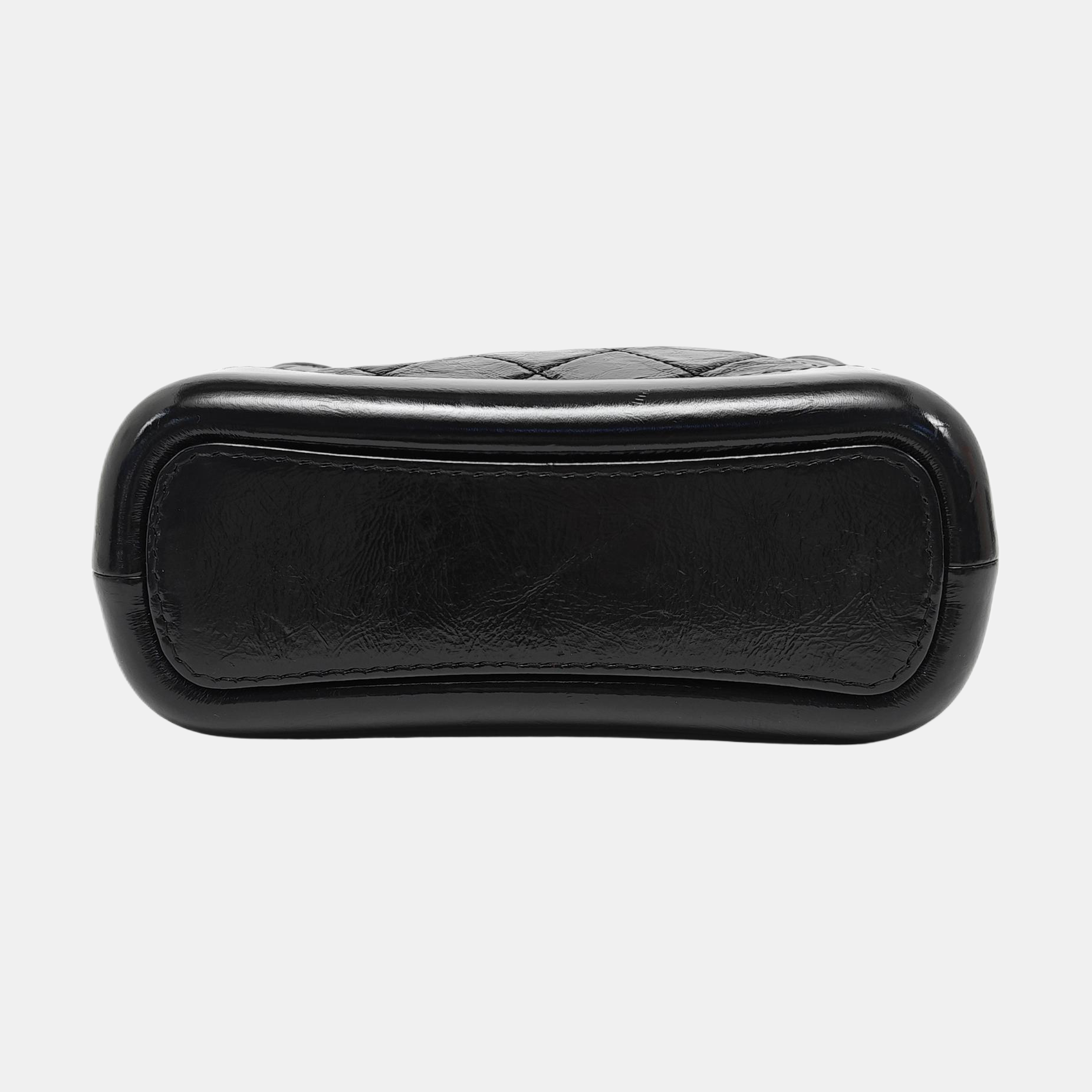 GABRIELLE Small Quilted Calfskin Black