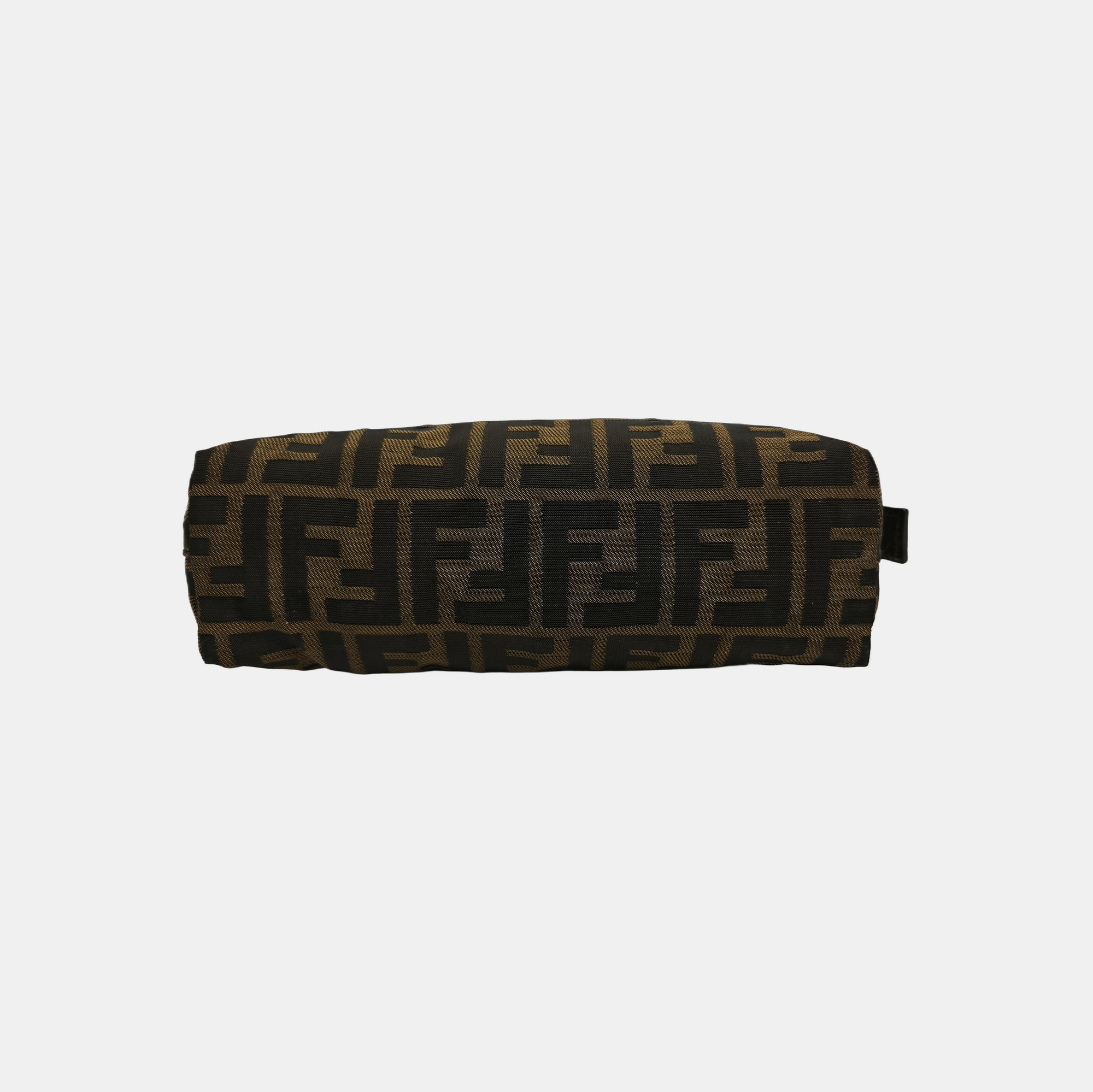 Monogram Fabric Clutch Brown