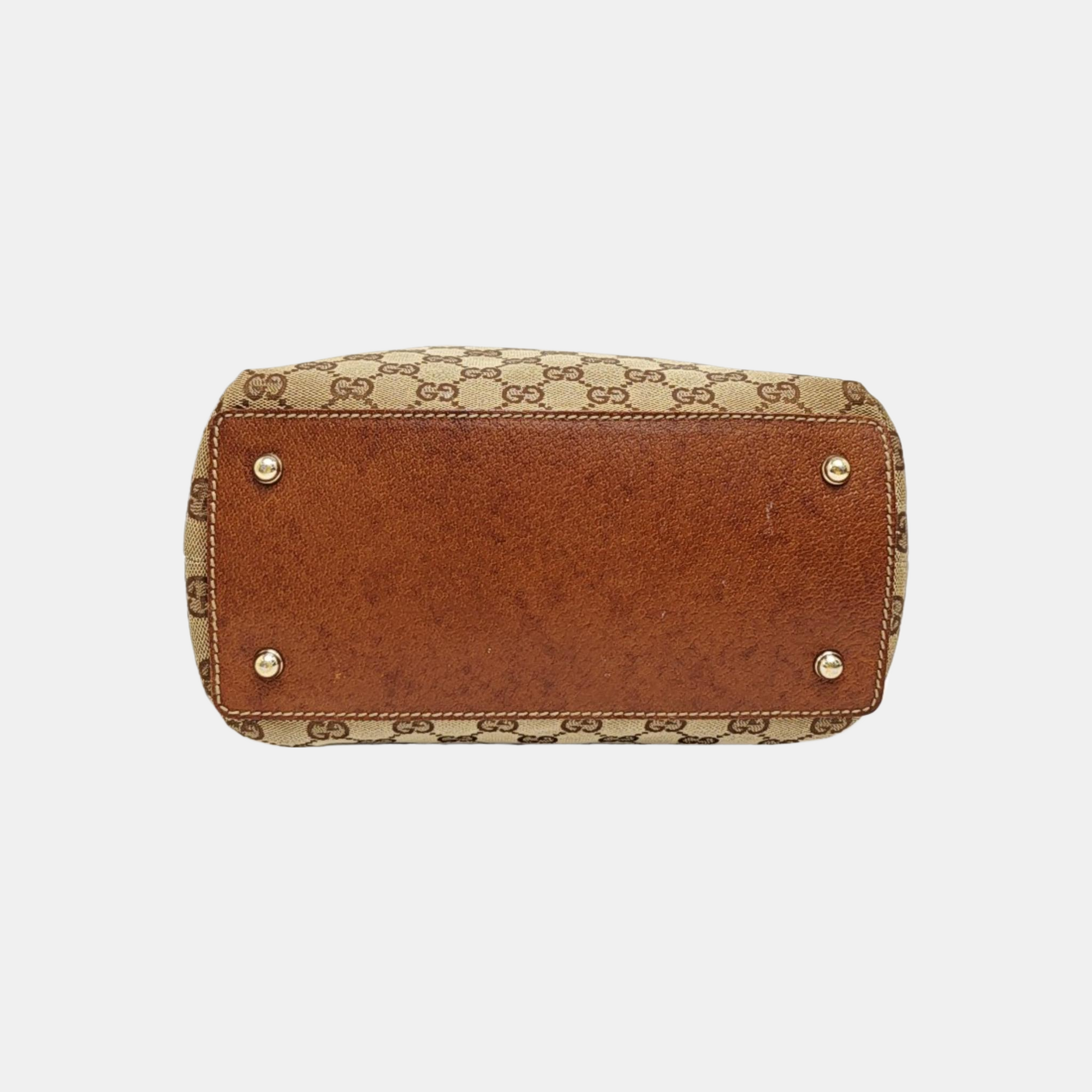 Monogram Canvas Top Handle Bag Brown