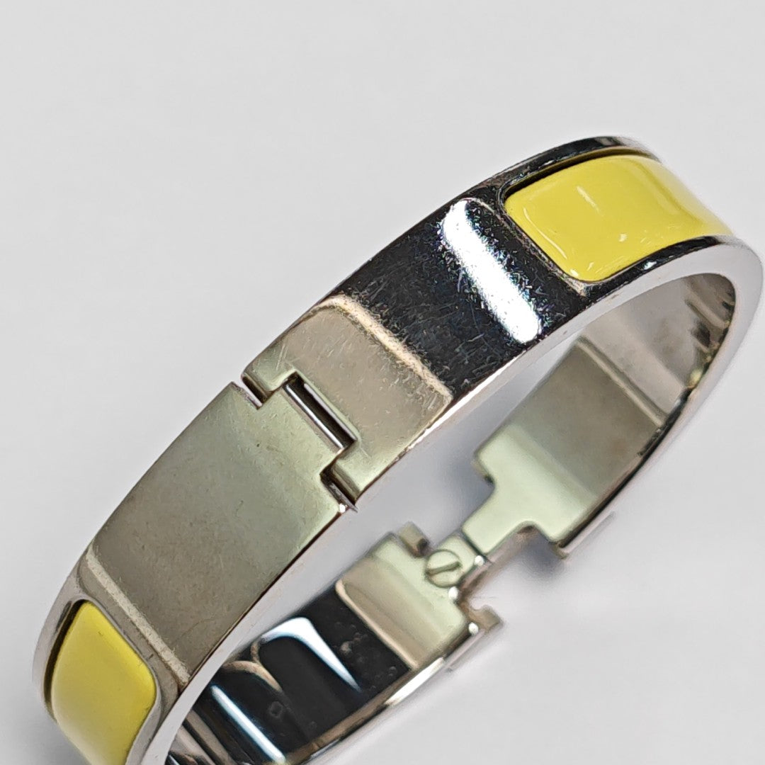 Clic H Metal Silver Bangle