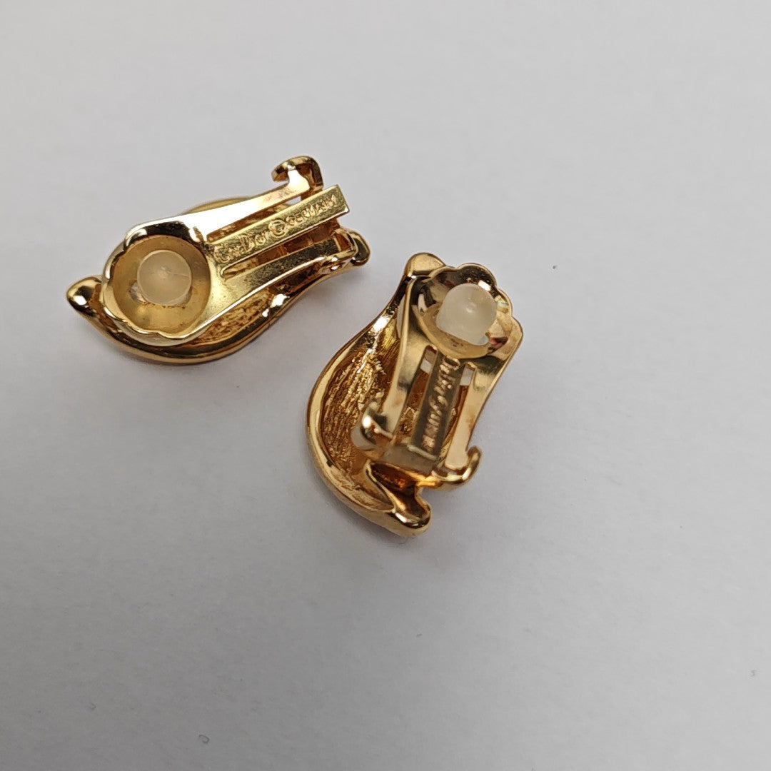 Metal Gold Clip On Earrings
