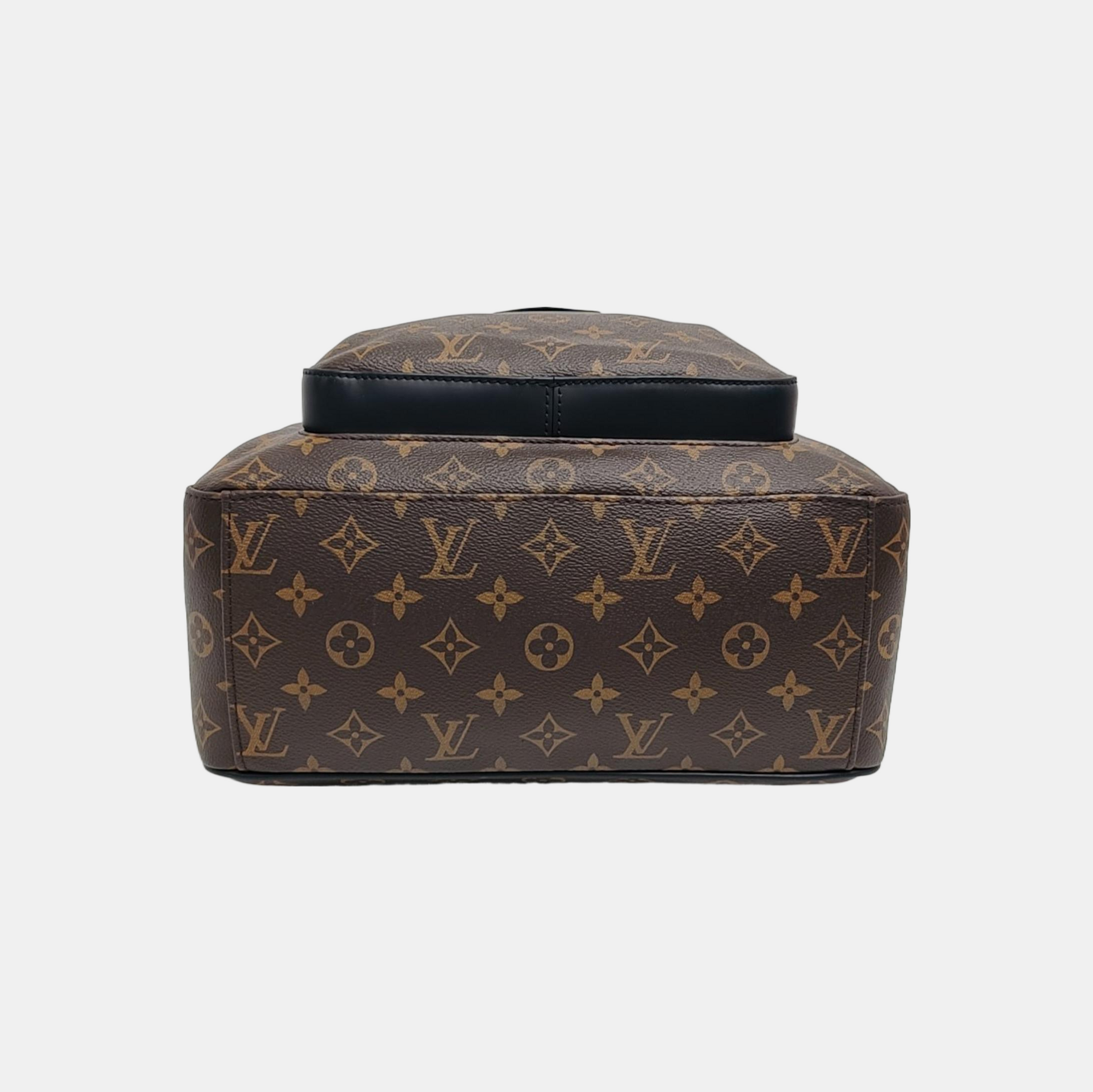 JOSH Monogram Coated Canvas Brown