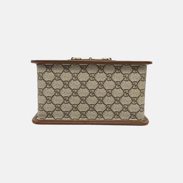 Horsebit 1955 Mini Monogram Coated Canvas Beige