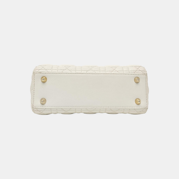 Lady Dior Small Cannage Lambskin White