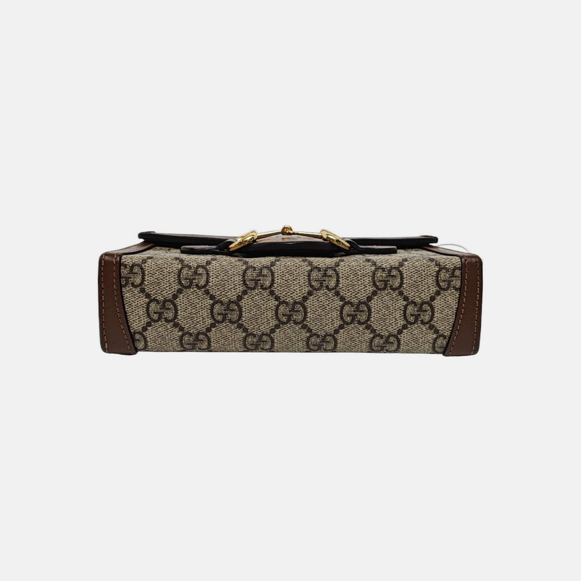 Horsebit 1955 Mini Monogram Coated Canvas Beige
