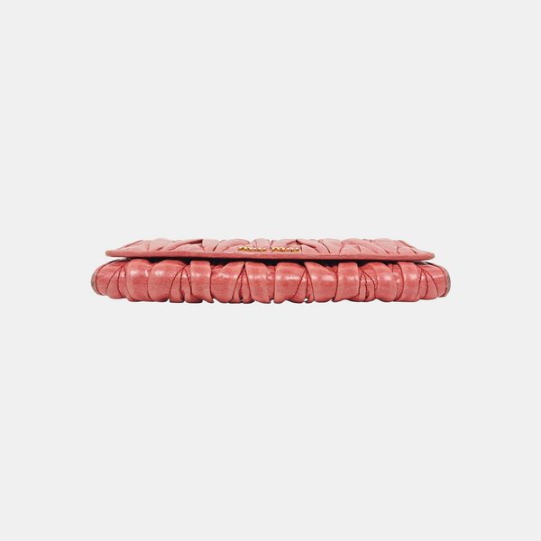 Quilted Lambskin Wallet Pink
