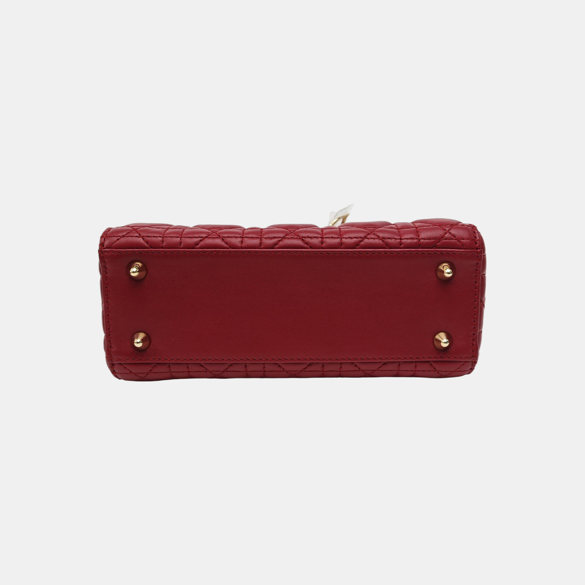 Lady Dior Small Cannage Lambskin Red
