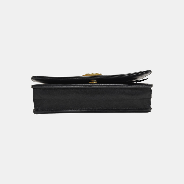 BOY CHANEL Mini Quilted Calfskin Black