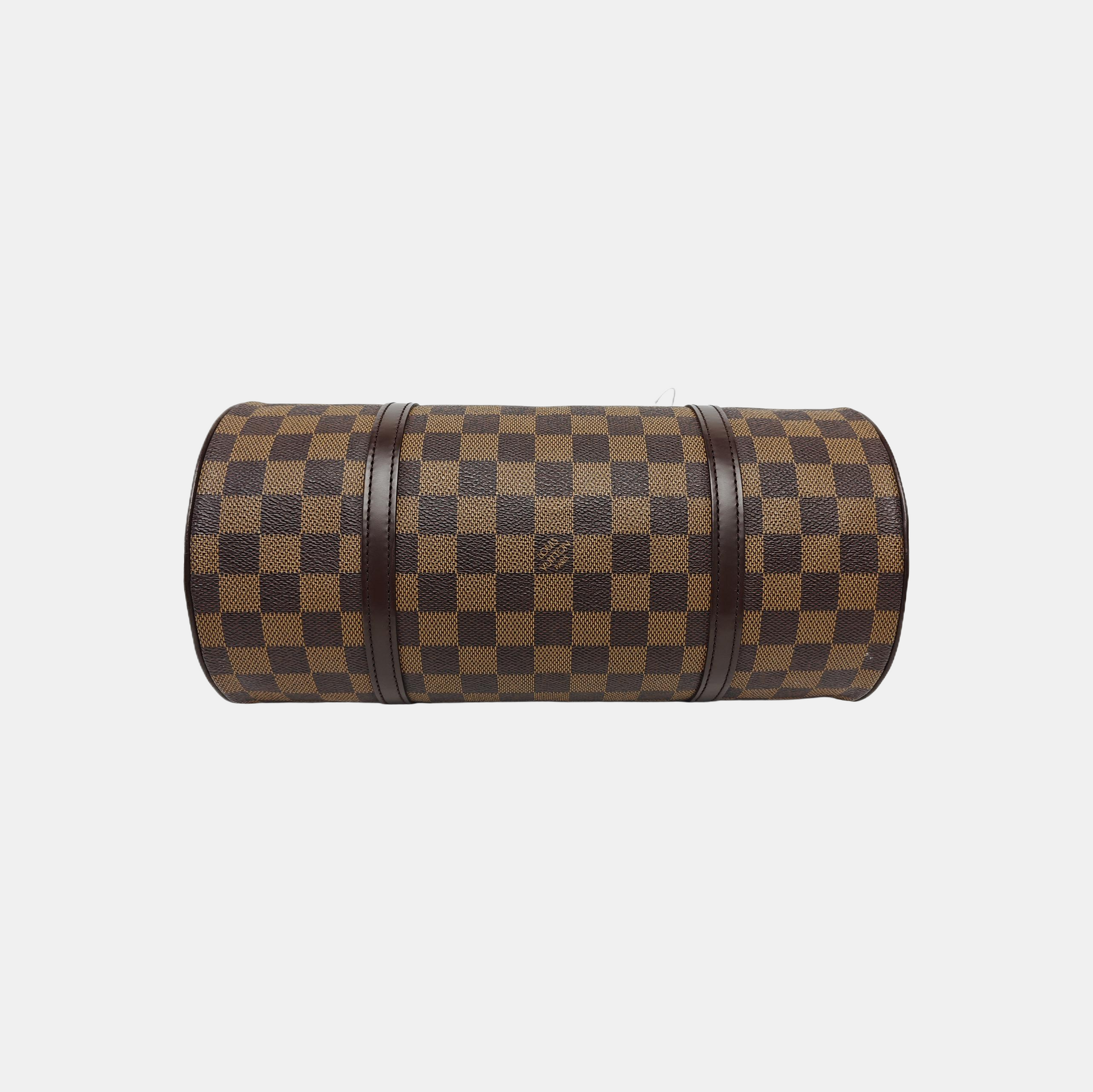 PAPILLON 30 Damier Ebene Coated Canvas Brown