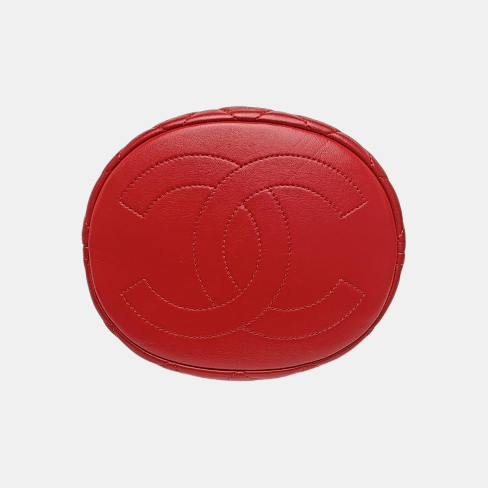 DRAWSTRING Quilted Lambskin Red