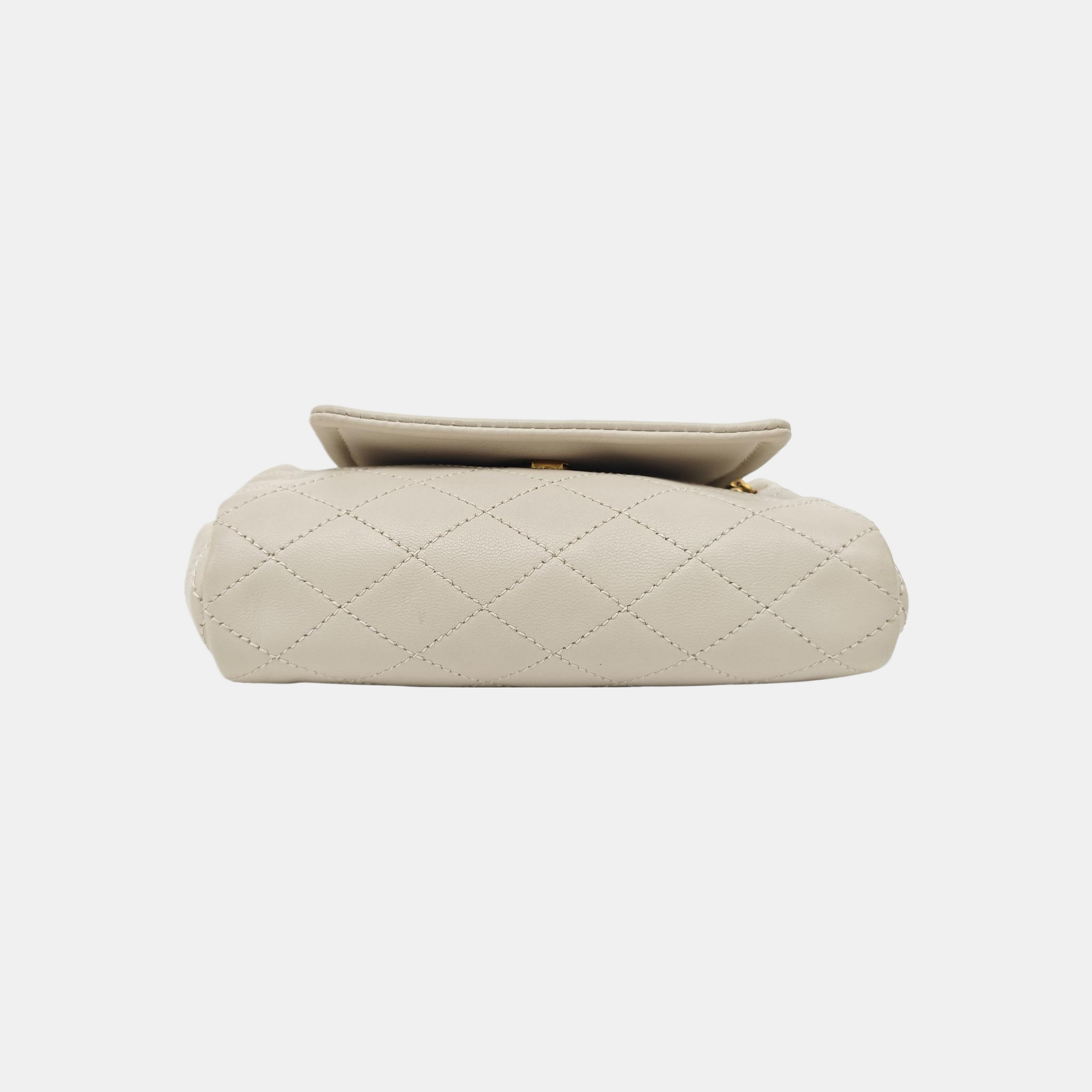 NOLITA Mini Quilted Lambskin White