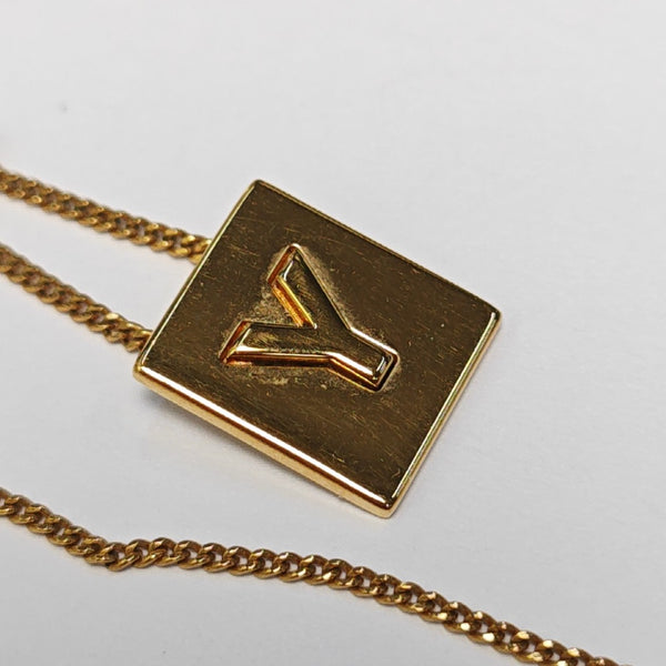 ALPHABET Brass Gold Necklace
