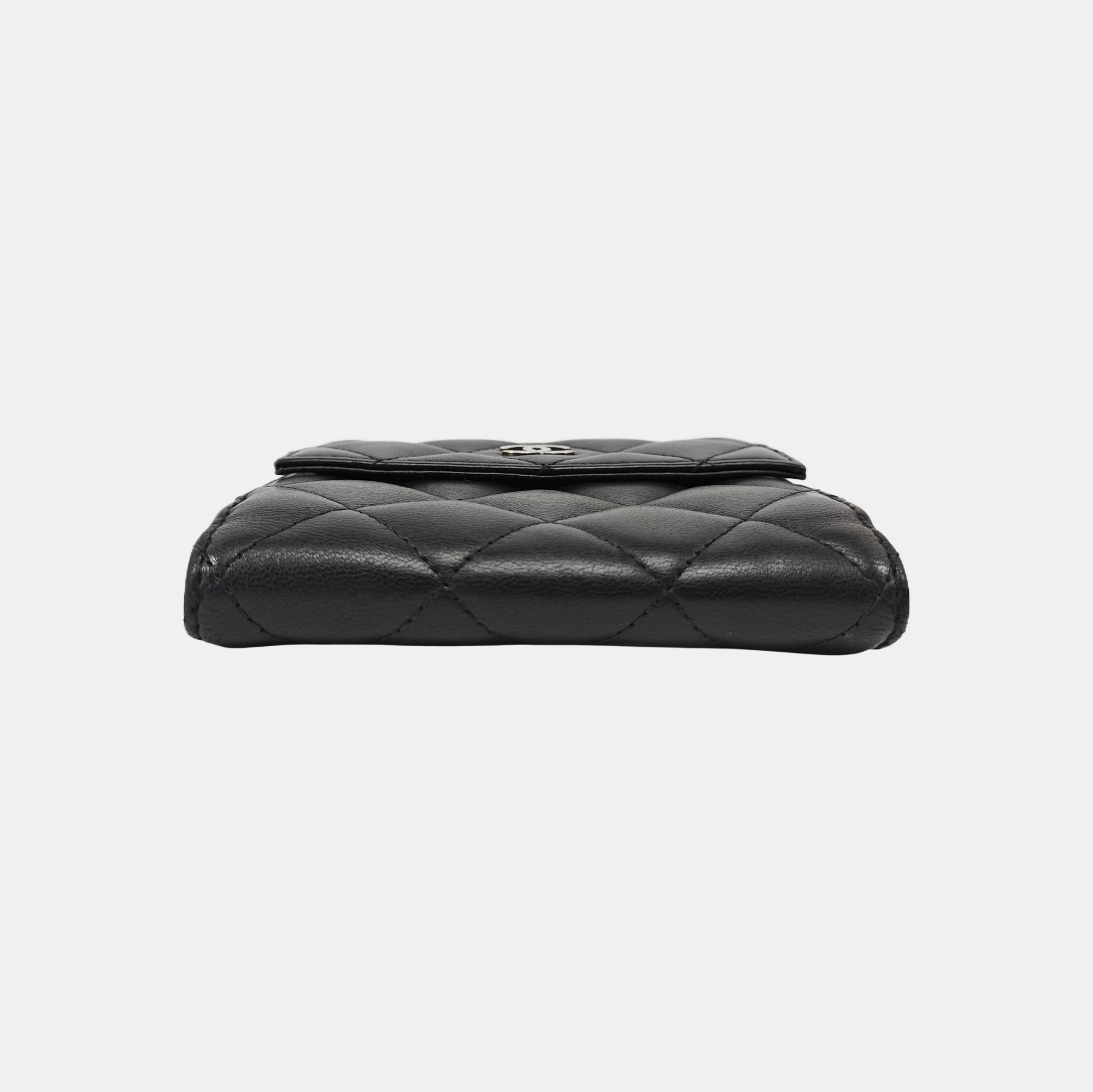 Quilted Lambskin Wallet Black