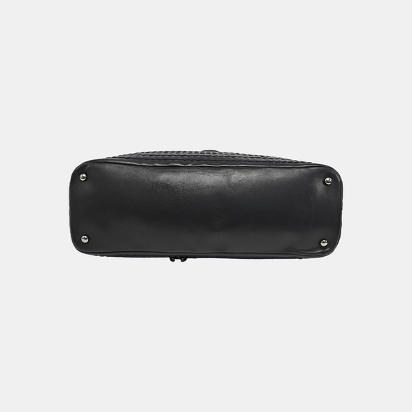 Quilted Lambskin Shoulder Bag Black