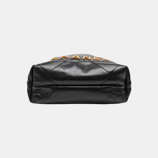 CHANEL 22 Mini Quilted Calfskin Black