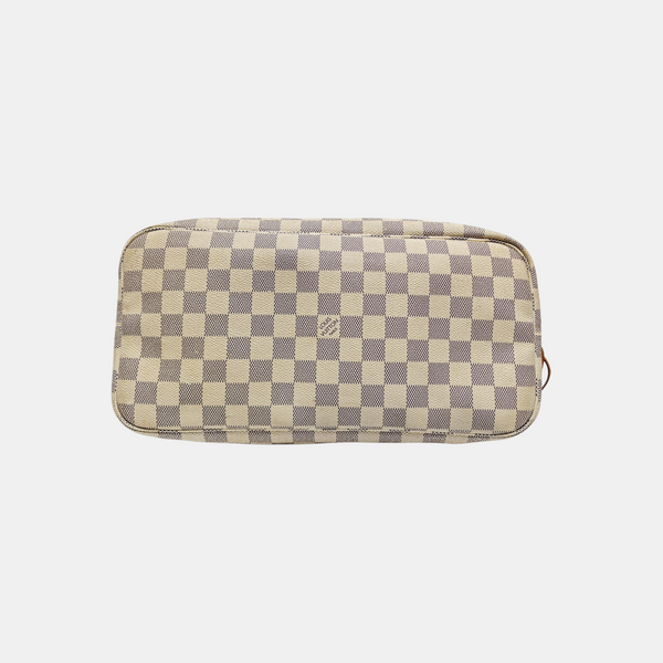 NEVERFULL MM Damier Azur Coated Canvas White