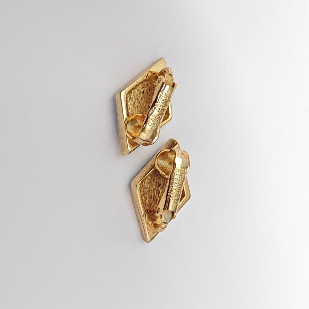Metal Gold Clip On Earrings