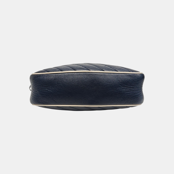 GG Marmont Small Quilted Calfskin Blue