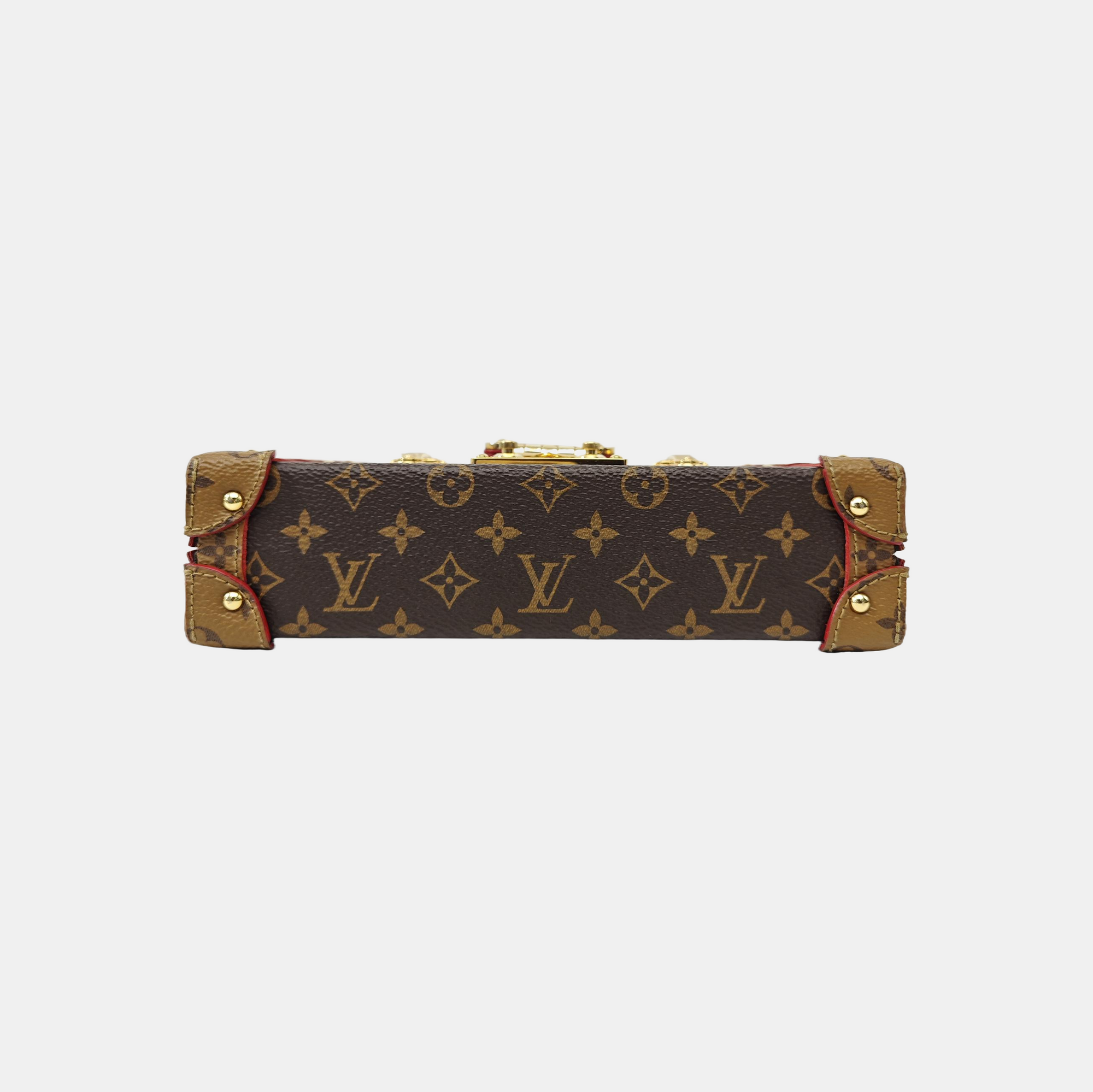 PETITE MALLE Monogram Coated Canvas Brown