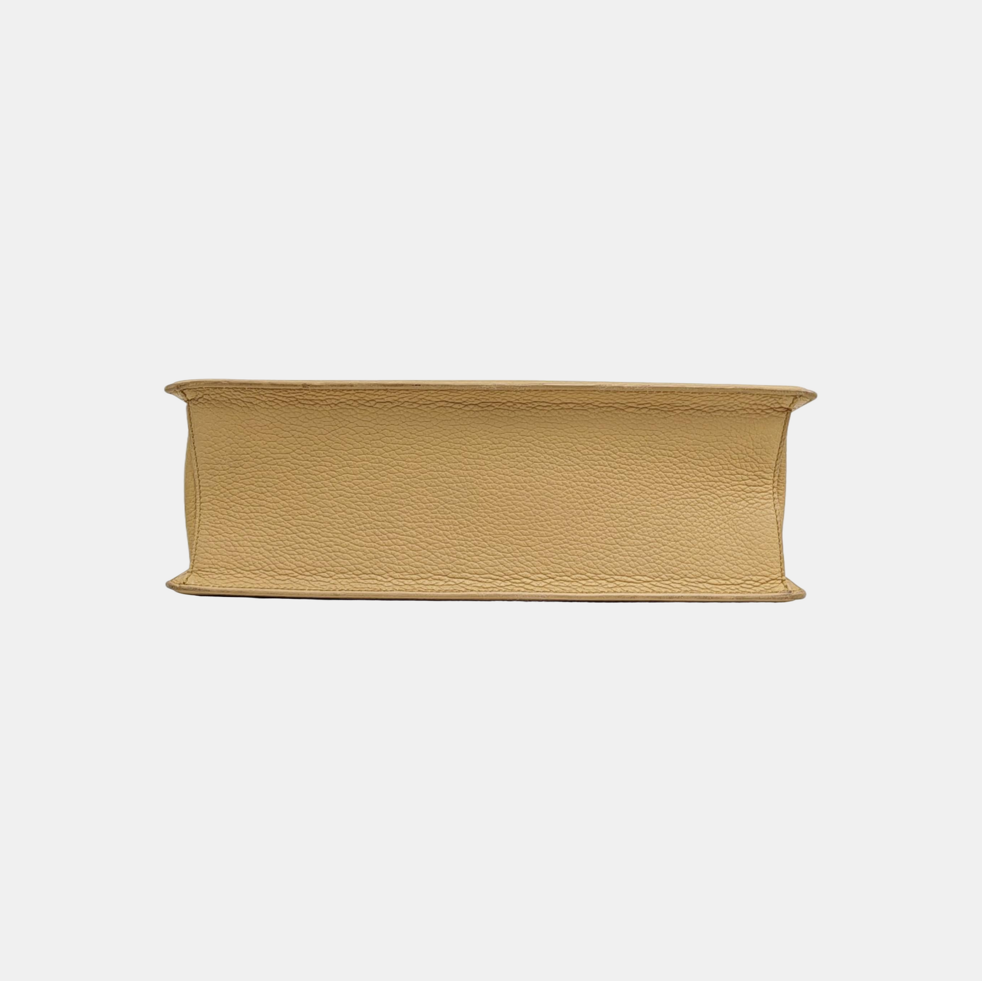 Calfskin Top Handle Bag Beige