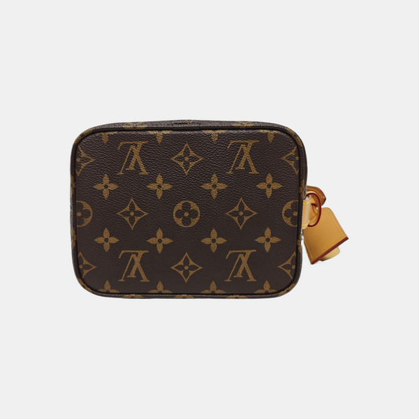 ALL IN BB Monogram Coated Canvas Brown