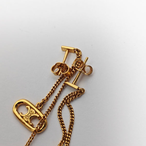MAILLON TRIOMPHE Brass Gold Stud Earrings