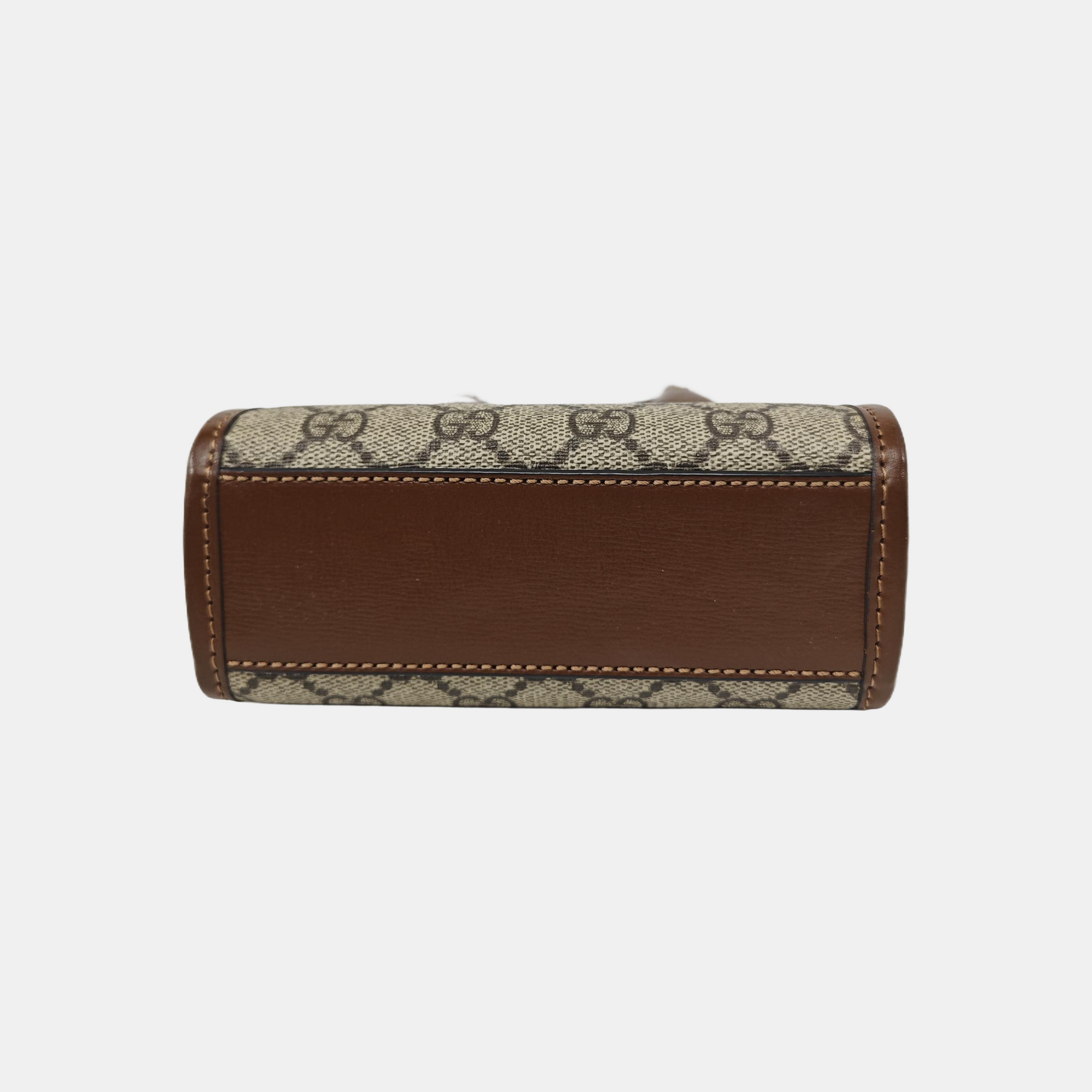 Retro Mini Monogram Coated Canvas Beige