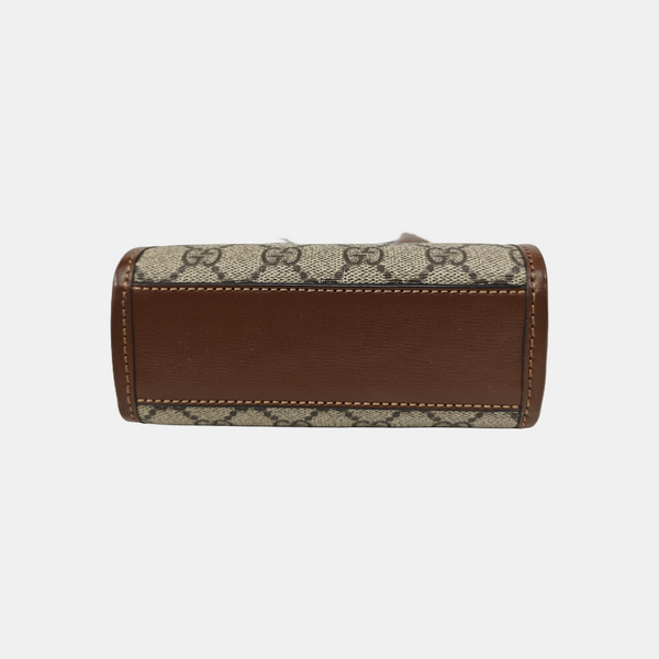 Retro Mini Monogram Coated Canvas Beige