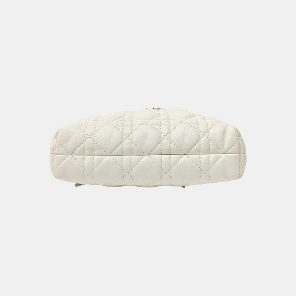 Cannage Lambskin Shoulder Bag Mini White