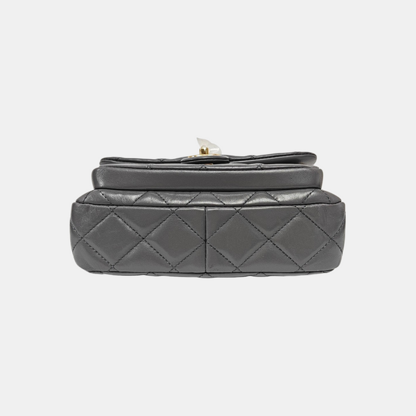 Quilted Lambskin Gray
