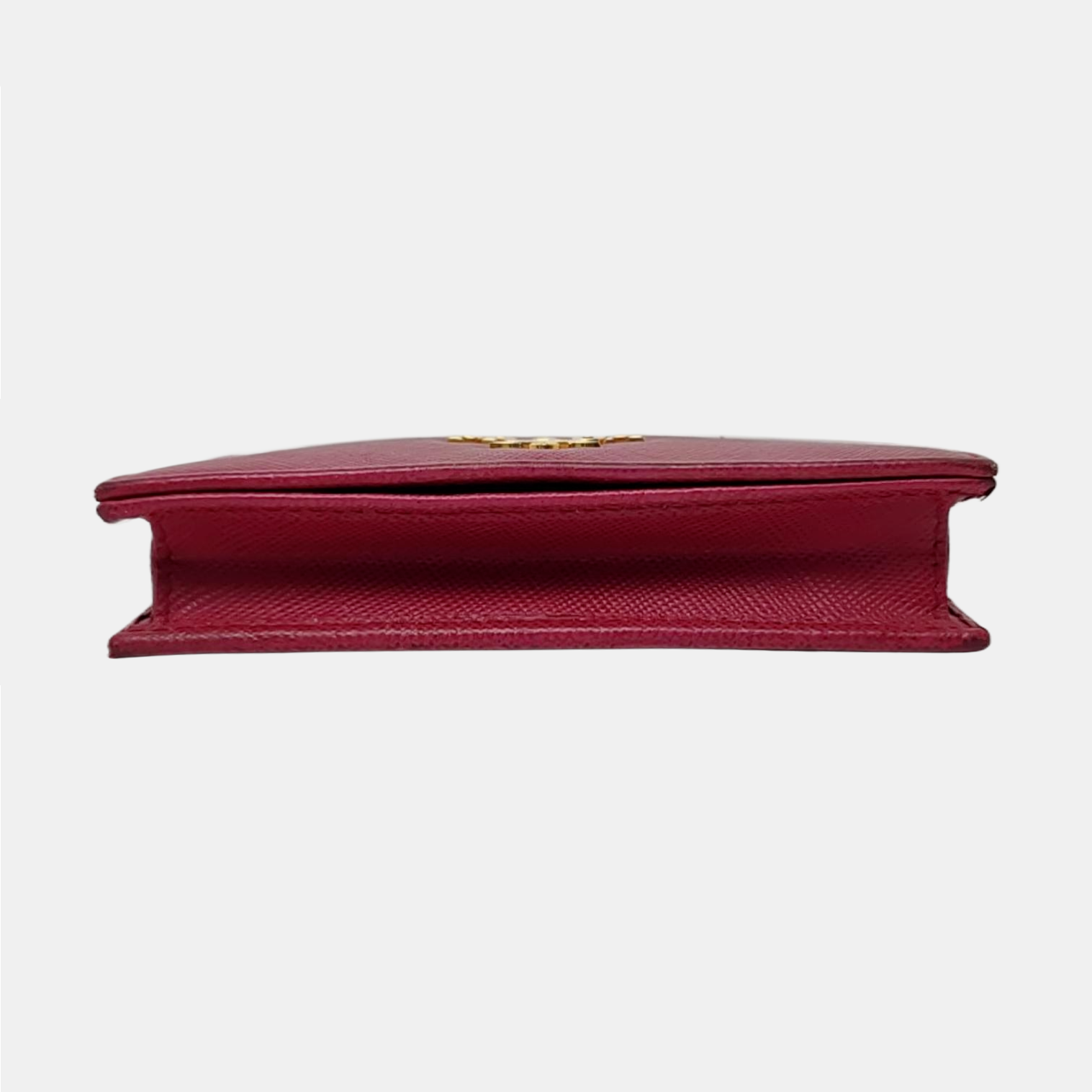 Saffiano Calfskin Card Holder Red