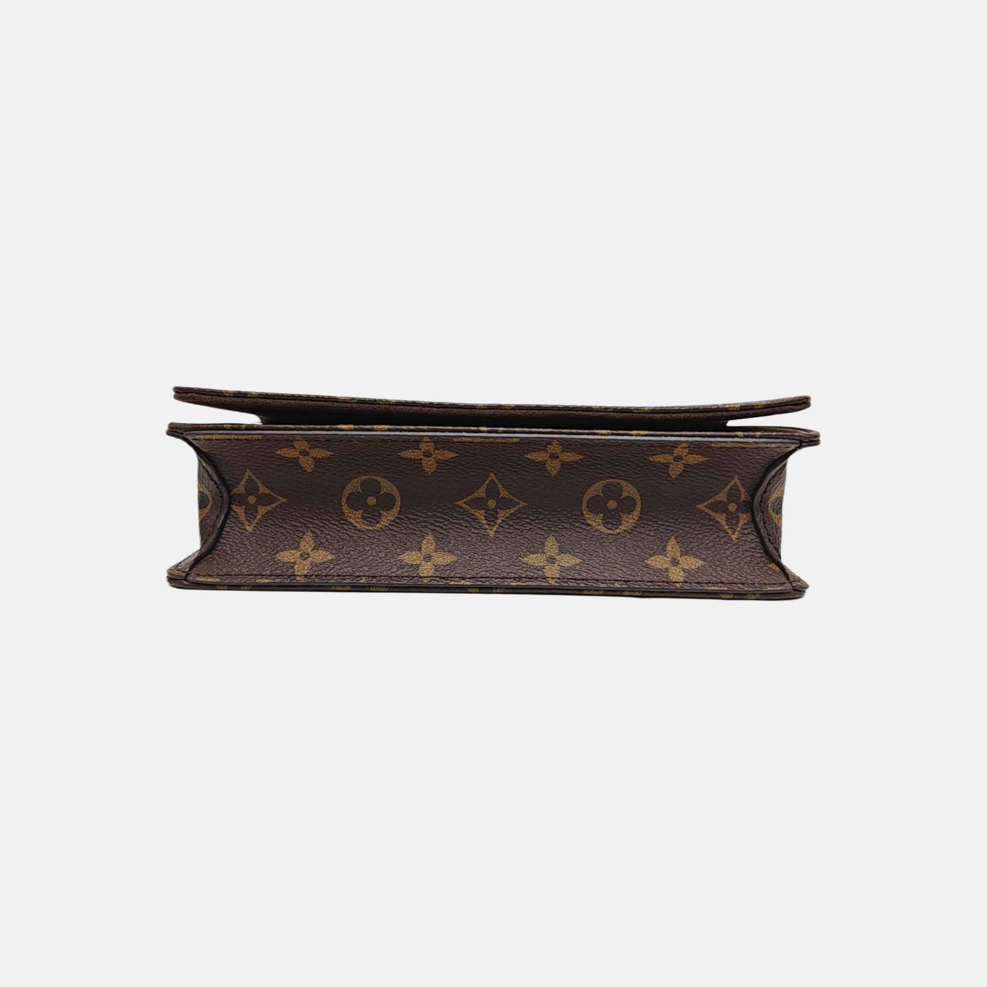 Lily Monogram Coated Canvas Brown