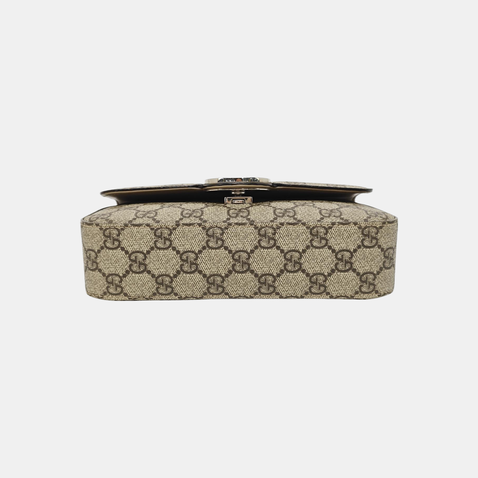 Monogram Coated Canvas Shoulder Bag Gray