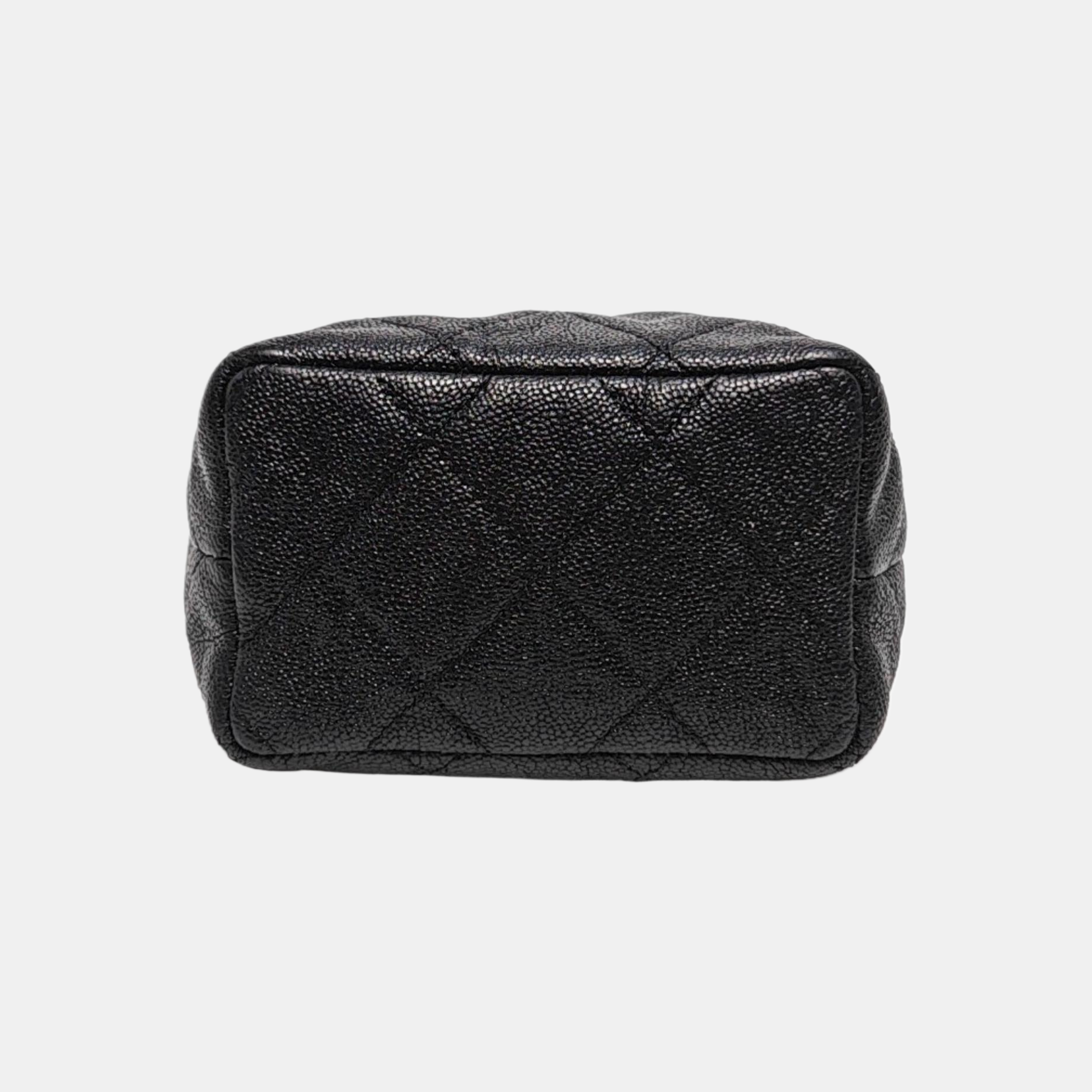 Quilted Grained Calfskin Small Black