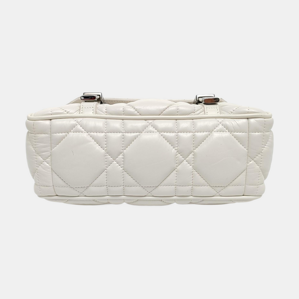 Authenticated pre-owned  Diorcamp Small Cannage Calfskin White - Shoulder Bag at Looply
