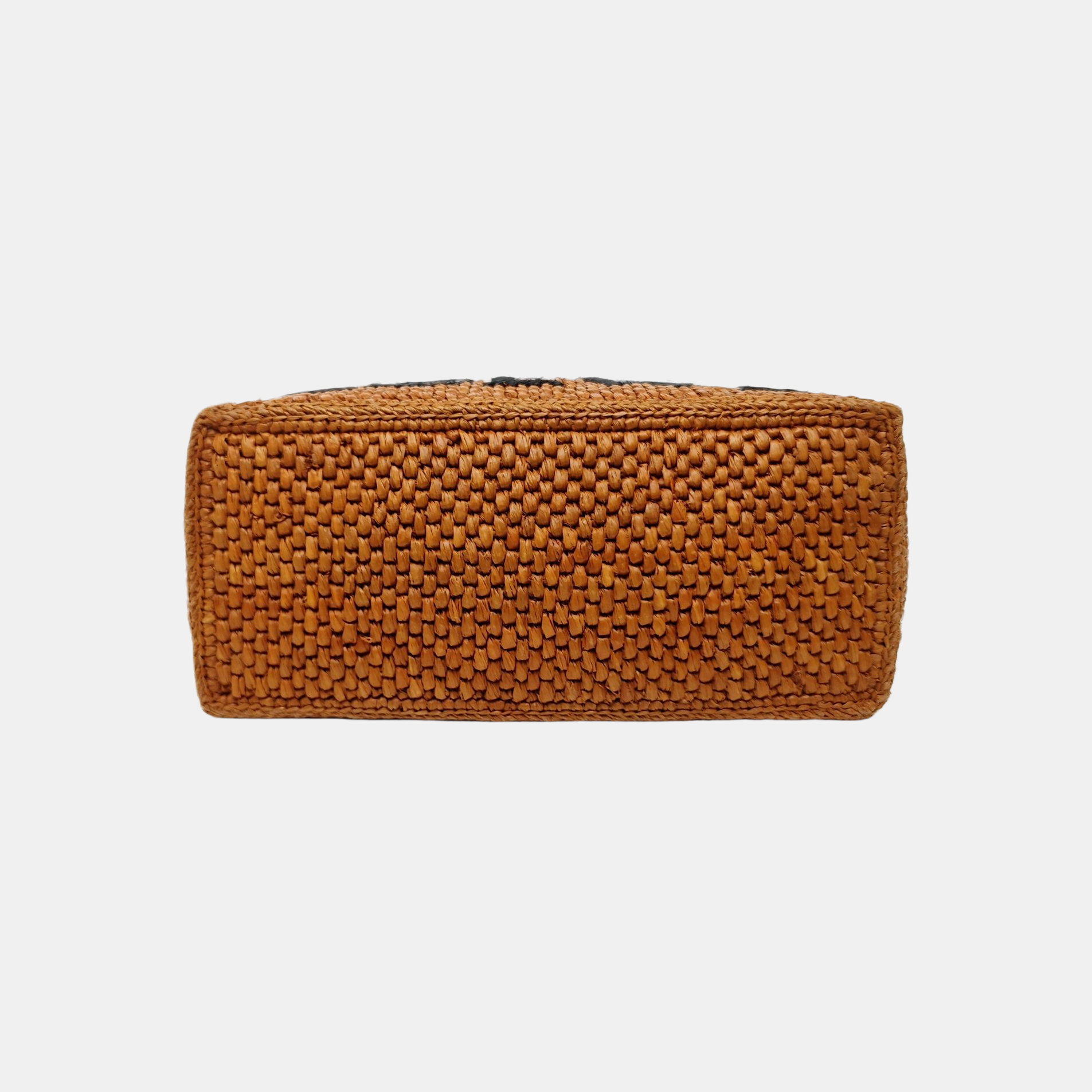 Font Tote Small Straw Brown